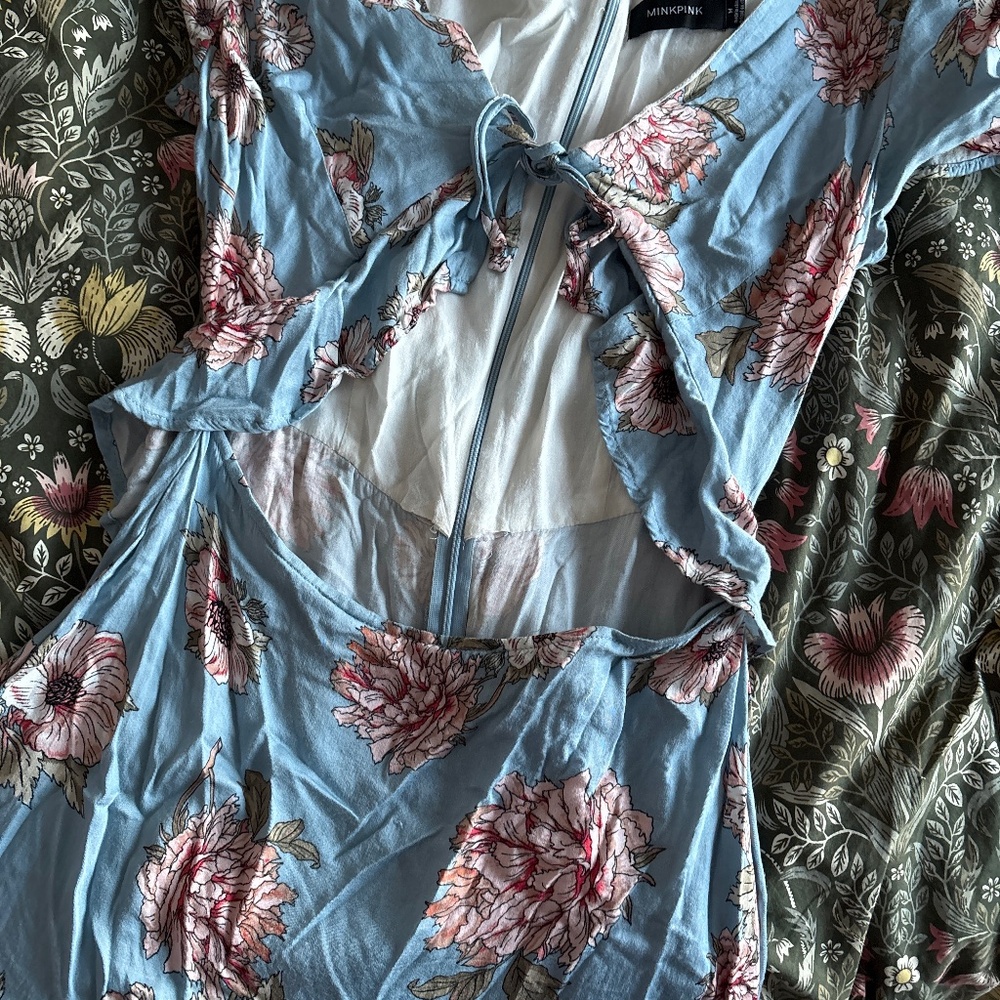 Open waist mini dress